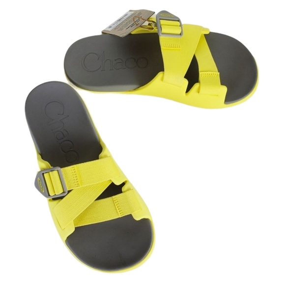 NWT Chaco chillos z straps slide sandals limelight yellow outdoor waterproof - Picture 2 of 14